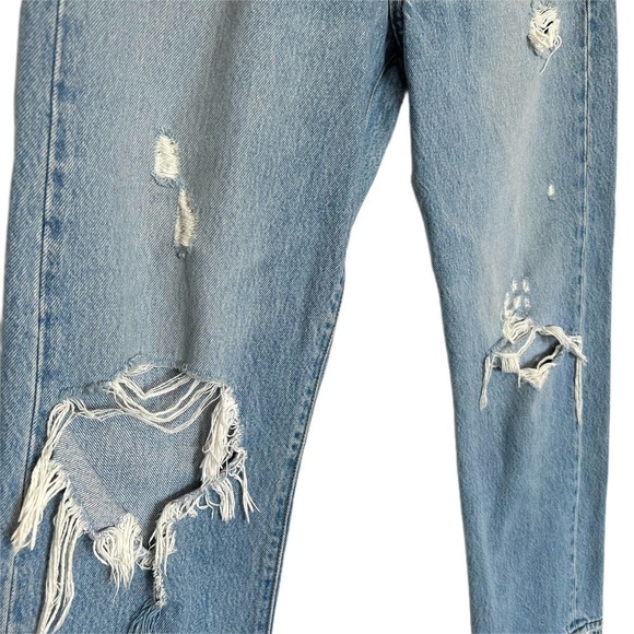 Levi's Premium Wedgie Straight Distressed Released Hem Jeans Size 29 - Picture 5 of 9